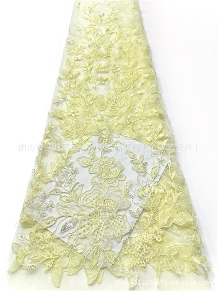 Nuevo cordón de hebra esquinilla bordada cuentas vestido de cumpleaños vestido de boda comercio exterior transfronterizo al por mayor tela bordada de perlas image 9