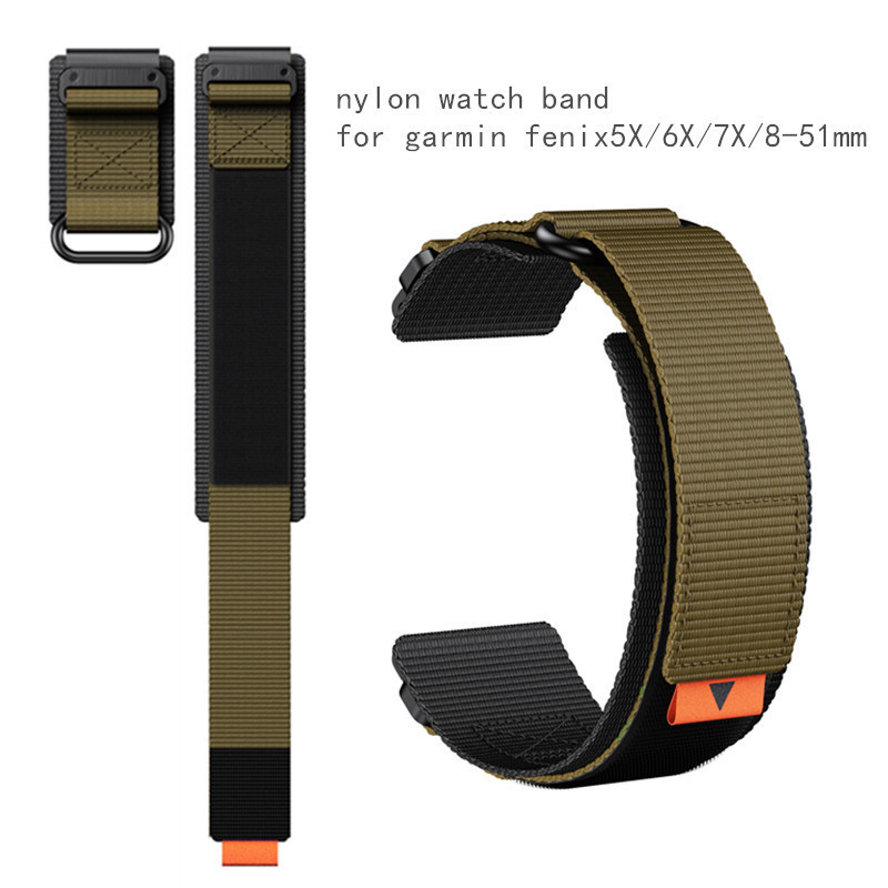 Suitable for Garmin Fenix7Xpro/6X/5X Thai Ironstone Single-Ring Velcro Strap Garmin Wrist Strap
