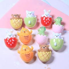 Cute eggshell baby resin jewelry accessories diy cream glue mobile phone case refrigerator magnet pendant water cup keychain