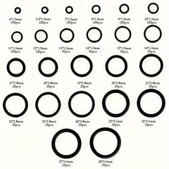 1200ピースゴムシールoリング修理ボックス修理セットパイプ、バルブ、蛇口に适しています