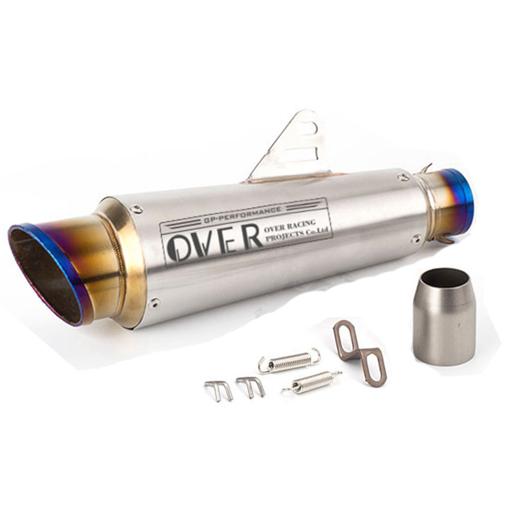 Shark Mouth over Exhaust Motorcycle Exhaust Pipe Suitable for Ninja 400/Z250/R6/R1/Cbr/Mt07/R3