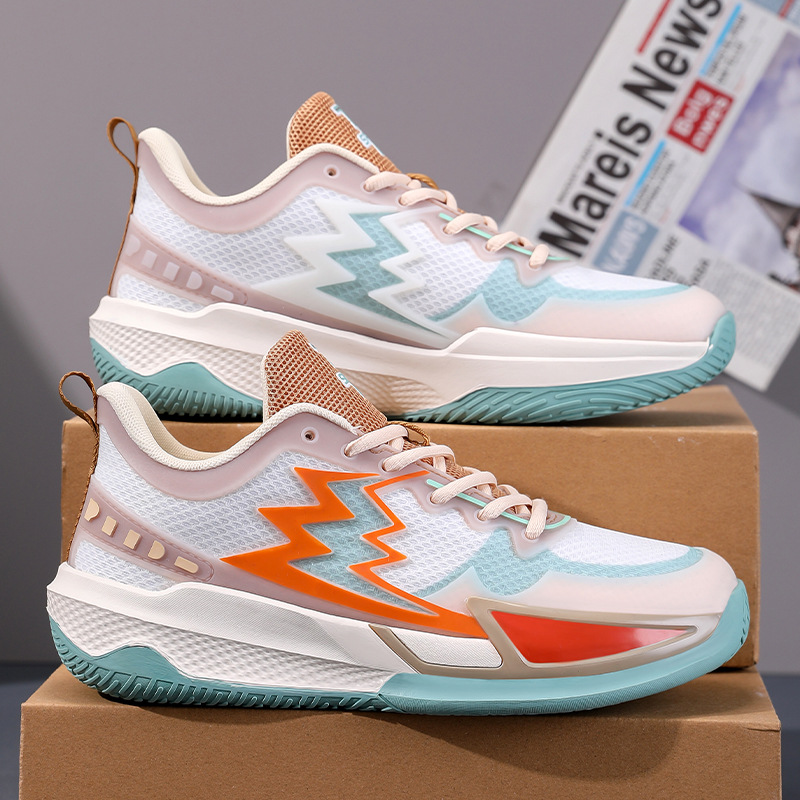 Zapatos de baloncesto de combate real de malla transpirable de baja ayuda juvenil antideslizante, anti-desgaste y amortiguador, zapatos deportivos de suela suave ligeros image 8