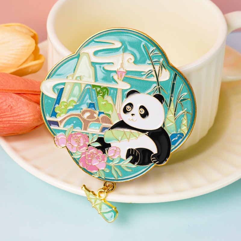 成都大熊猫冰箱贴国潮文创中国风可爱卡通panda九寨沟冰箱贴现货|undefined