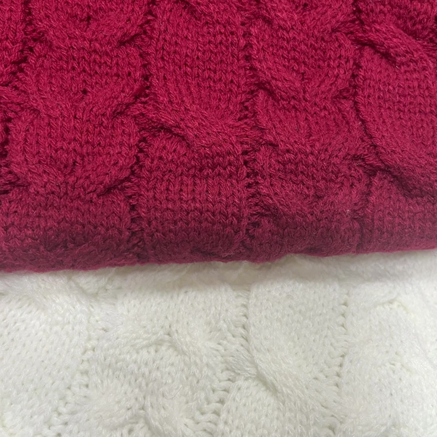 晴纶毛绒花布工艺品箱包帽圣诞袜玩具服饰毛线面料家纺粗针布料