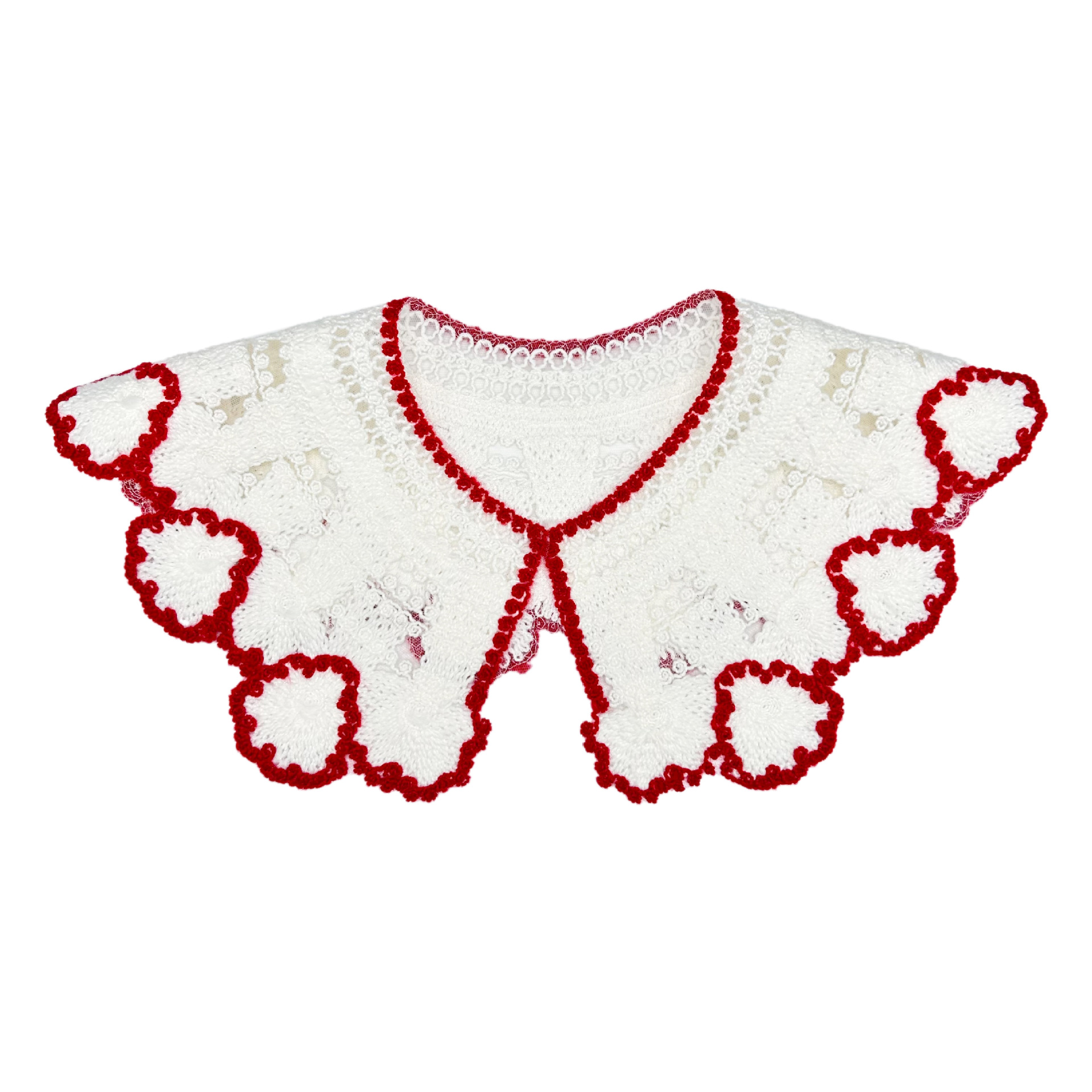Diseño de lazos de encaje de color contraste de collar falso viento dulce multifuncional arco de correa de ropa suéter accesorios