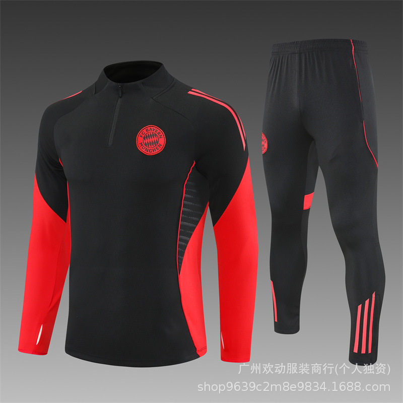 25-26新款足球训练服巴黎阿森纳多特马赛巴萨切尔西AC长袖套装球|undefined