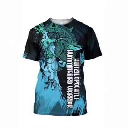 2025 Mexico Aztec Summer 3D Printed Men's T-Shirt Casual Urban Style Short Sleeve Vintage T-Shirt