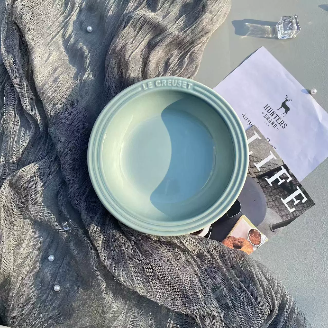 Керамическая посуда Le Creuset Cool Ceramics 15см сетевая тарелка-поднос глубокая круглая, подарочная коробка, вариации цвета