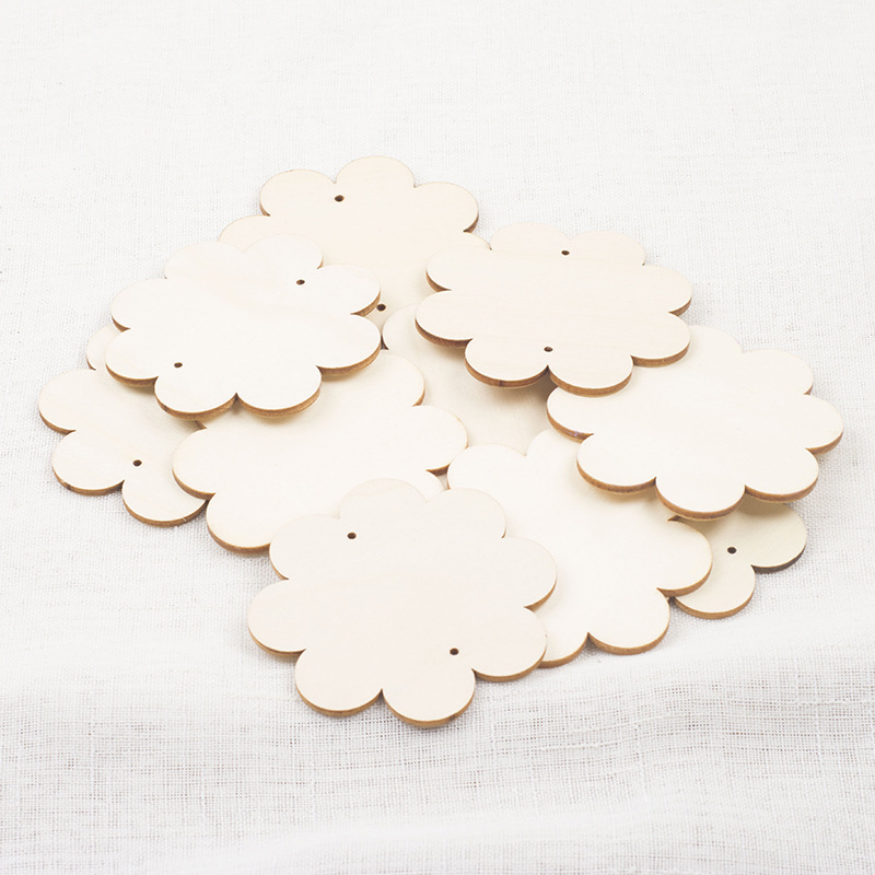 Wooden Plum Blossom-Shaped Pendant Creative Handmade DIY Materials Wood Chips Wooden Crafts Home Decorations Solid Wood Wooden Plum Blossom-Shaped Pendant Creative Handmade DIY Materials Wood Chips Wooden Crafts Home Decorations Solid Wood
