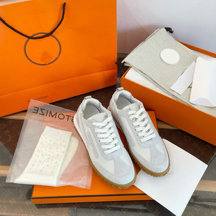2025 Spring/Summer Couple Style Color-Block Lace-Up Sneakers German Training Shoes Flat Sports Running Shoes for Men and Women Breathable and Comfortable