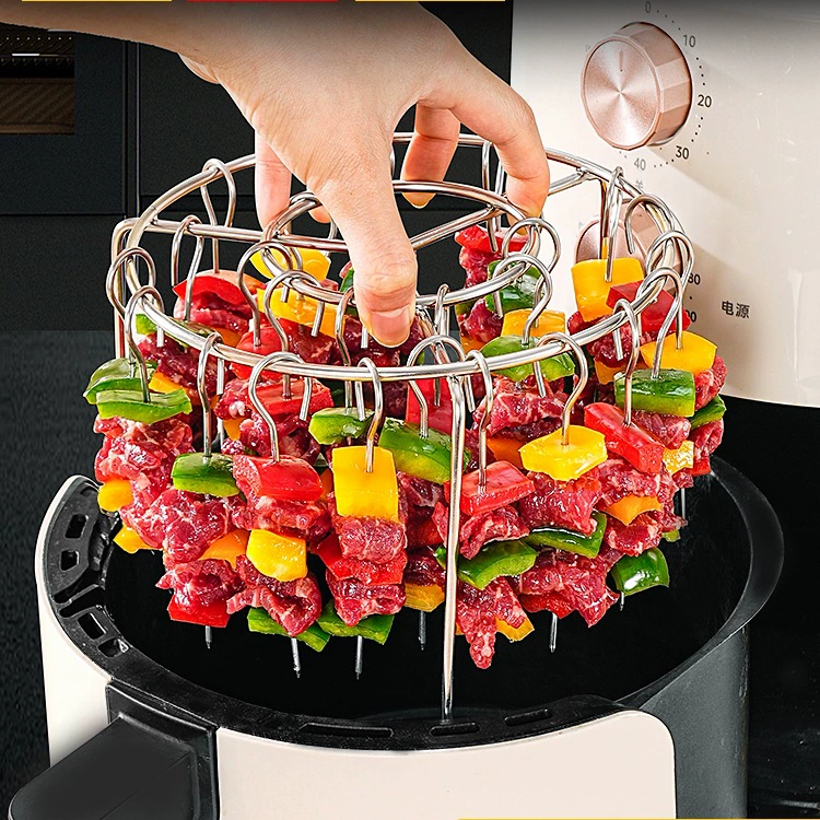 Аэрофритюрница 316, гриль, бытовая духовка, подвесная стойка для печи из нержавеющей стали, вертикальная стойка для барбекю, стойка для шашлыка, стойка для шашлыка