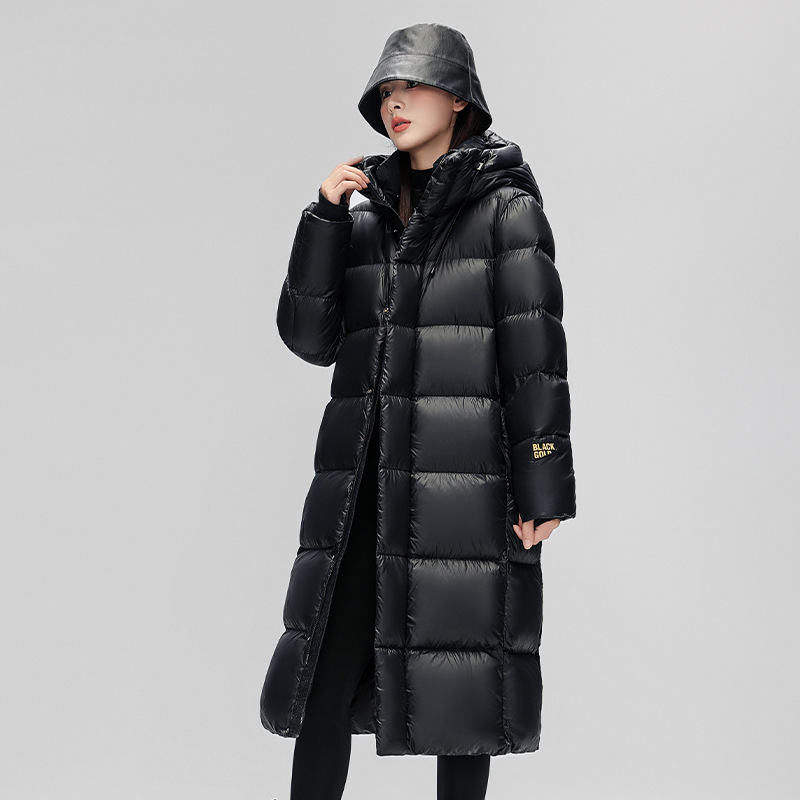White Goose down Jacket for Men and Women 2025 Winter New Mid-Length Over-The-Knee Loose Thickeneded Light Black Gold Jacket White Goose down Jacket for Men and Women 2025 Winter New Mid-Length Over-The-Knee Loose Thickeneded Light Black Gold Jacket