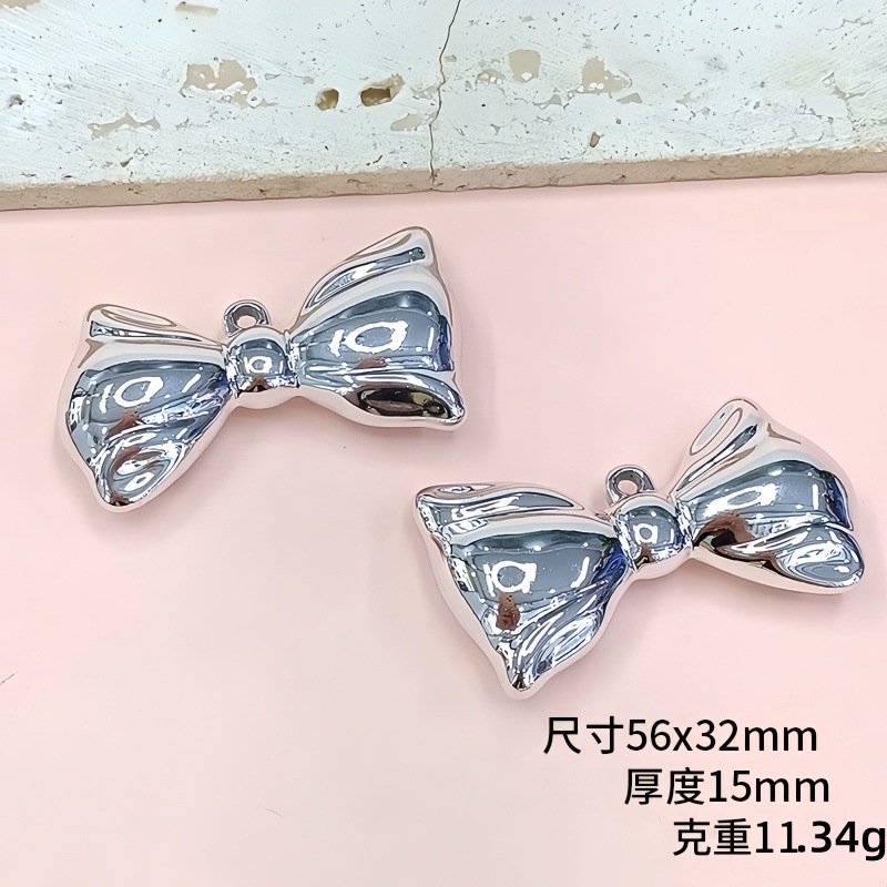 UV电镀金属高级质感吊孔蝴蝶结
