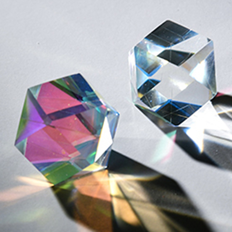 Prisma de color, receptor de sol, cubo de luz, receptor de sol, espejo de prisma, adornos de vidrio, descompresión, regalo creativo