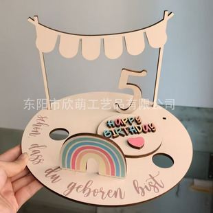 One Theme Kidsren's Birthday Party Decoration Baby Birthday Party Princess Crown Birthday Hat DIY Banquet Atmosphere Cross-Border