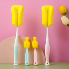 旋轉海綿奶瓶刷長柄奶嘴刷組合套裝家用杯刷清潔刷洗瓶刷批發