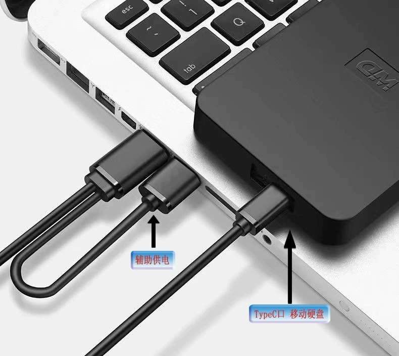 USB 3.0 Type-C двойной разъем кабель данных, основной и дополнительный одинаковой длины, 0.6/1/1.5 м