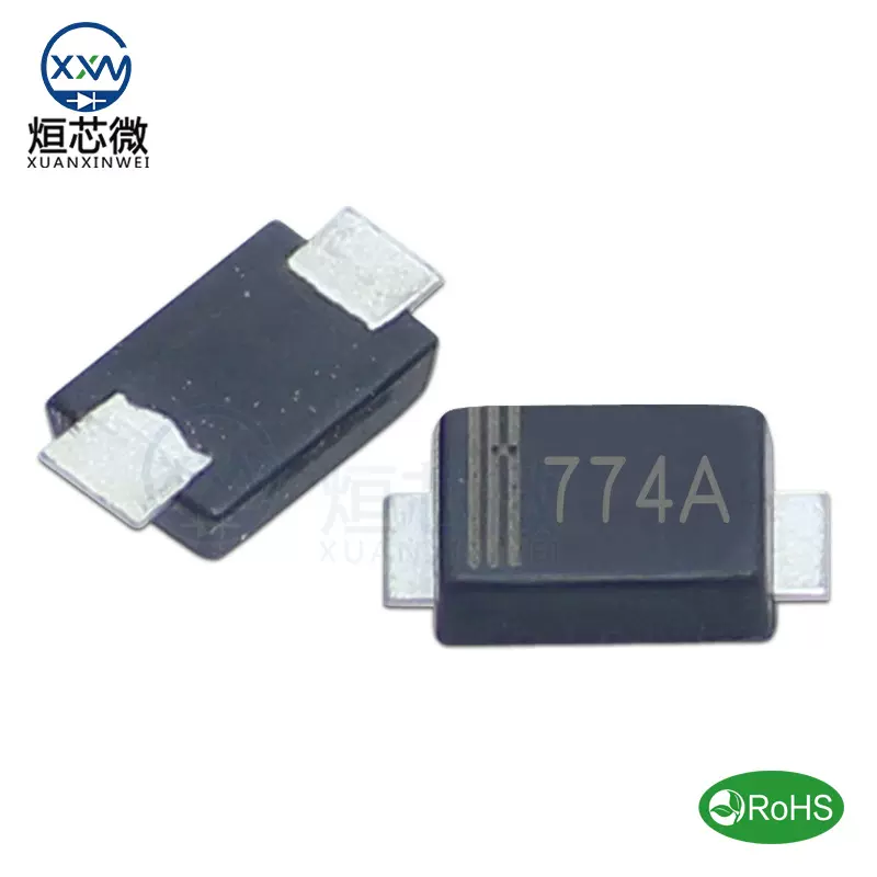 工厂直营 1SMAF4774A SMAF封装 丝印774A 1W 260V 齐纳稳压二极管