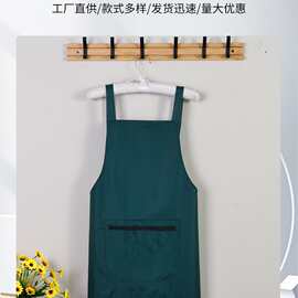 《加厚》无袖肩带厨房围裙防水防油餐饮饭店水果店超市工作服居家