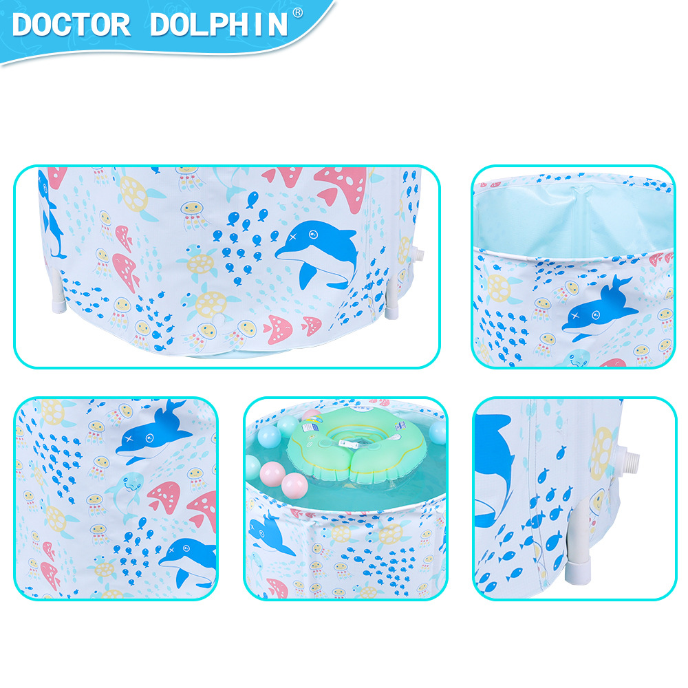 Doctor Dolphin | Bebé soporte piscina bebé natación piscina auxiliar con cuello niños soporte piscina