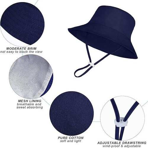 Children's Spring and Summer Fisherman Hat for Boys and Girls, Sun Protection Sun Hat for Outdoors, Breathable Bucket Hat for Beach, Sunshade Hat