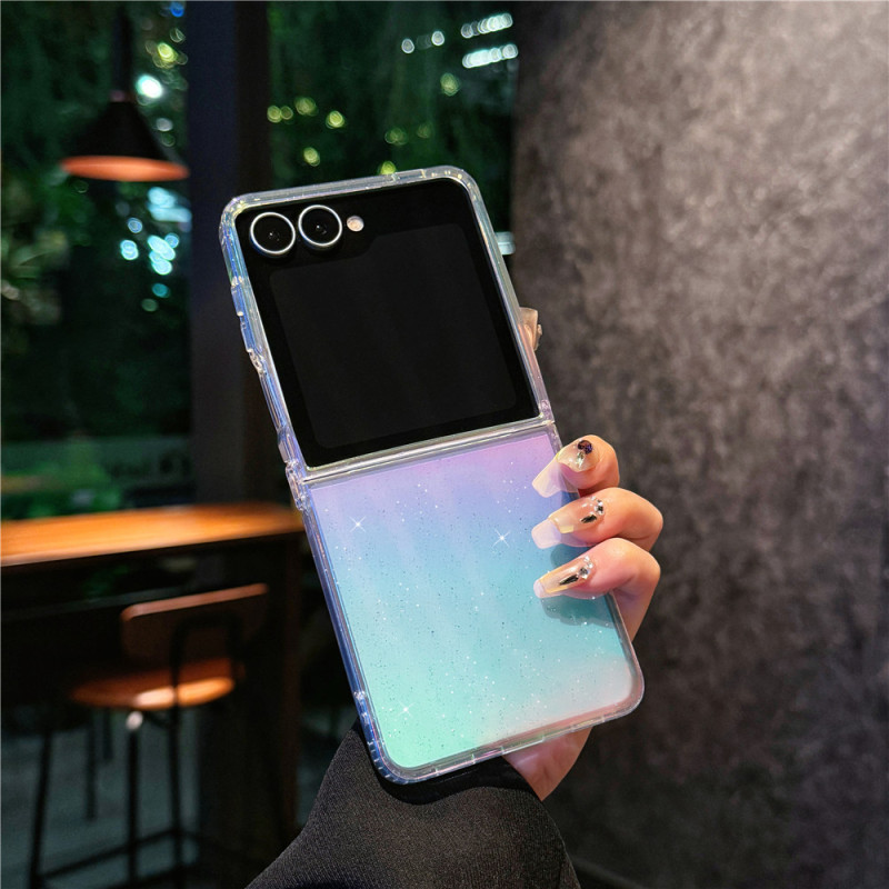 适用三星zflip7磁吸手机壳Zflip 7代折叠屏镭射渐变zflip6翻盖套|undefined
