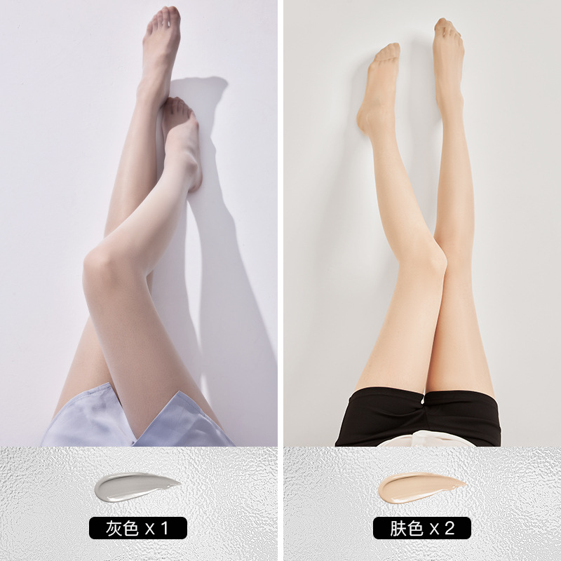 Medias para mujer, protector solar fino de verano, viajero, corrector de seda anti-gancho, calcetines para la piel 0d, calcetines sin costuras