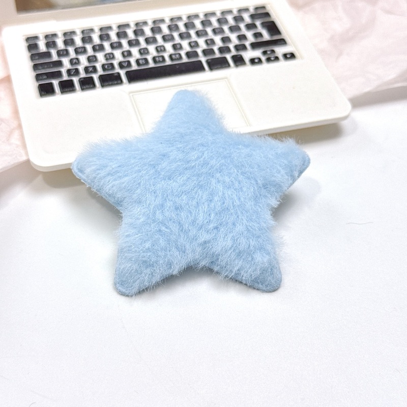 甘い片面ぬいぐるみ生地五芒星アクセサリー手作り diy ヘアアクセサリーヘアピン衣類靴と帽子装飾アクセサリーバッチ|undefined