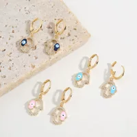 Серьги новые женские популярные модные серьги Медная посеребренные настоящие золотые серьги Глаз Демона Разнообразные серьги поставка