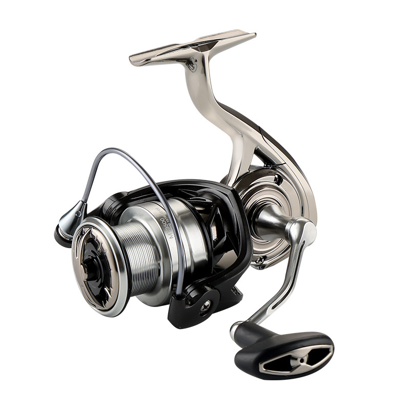 Todo metal anti-retorno de agua de mar rodamiento cerrado tipo tornillo en rueda giratoria rueda de línea de pesca caña de mar barco de pesca equipo de pesca