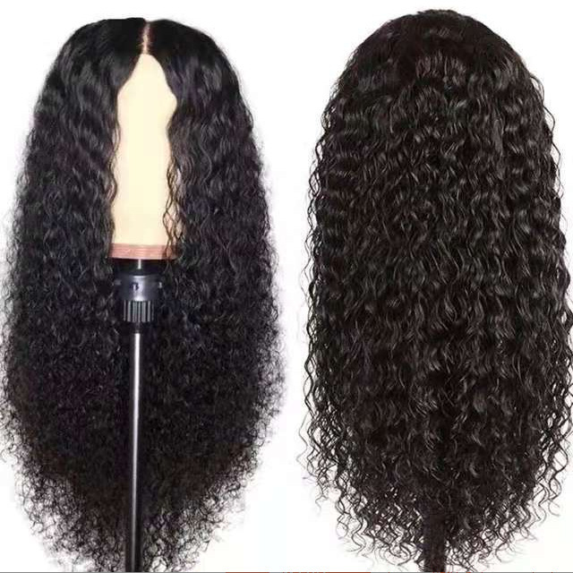 Europa y los Estados Unidos transfronterizos cabello largo rizado negro africano venta caliente cubierta de cabello largo de fibra química de alta temperatura al por mayor inventario