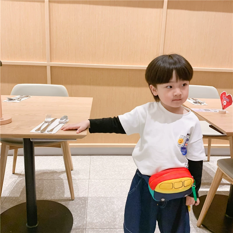 Children's bag for leisure, cartoon shoulder bag for boys, children's belt bag, chest bag, new collection, Korean style