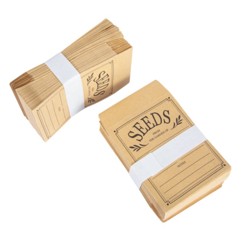 Spot al por mayor bolsa de semillas bolsa de papel kraft bolsa de sobre bolsa de sellado de cinta de doble cara sobre de venta caliente transfronteriza personalizada