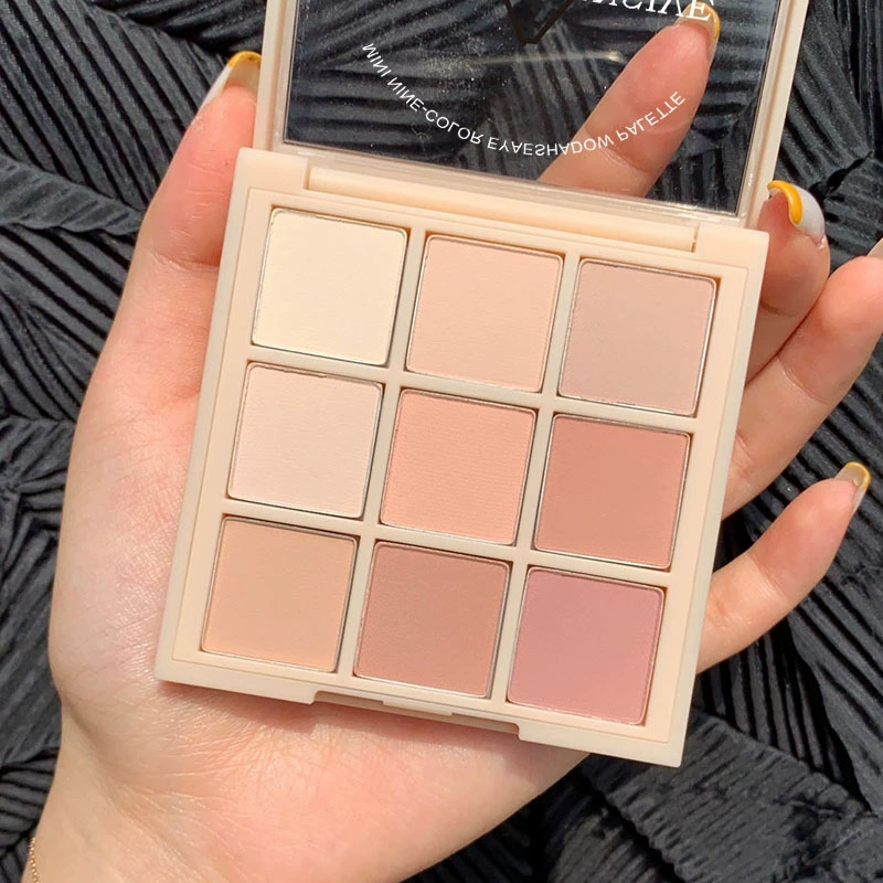 Eyeshadow Palette (DIKALU) Matte Waterproof, 9 Neutral Shades, Compact Beginner Kit