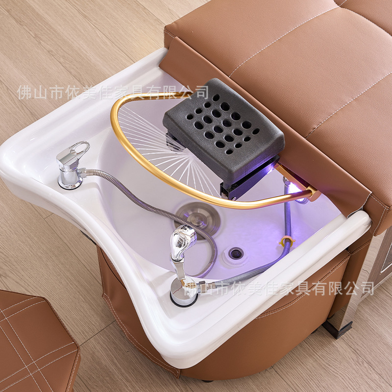 Masaje cama de lavado de cabello, tratamiento de cabello, fumigación, terapia de luz, circulación de agua, almacenamiento incorporado, salón de belleza, peluquería, peluquería