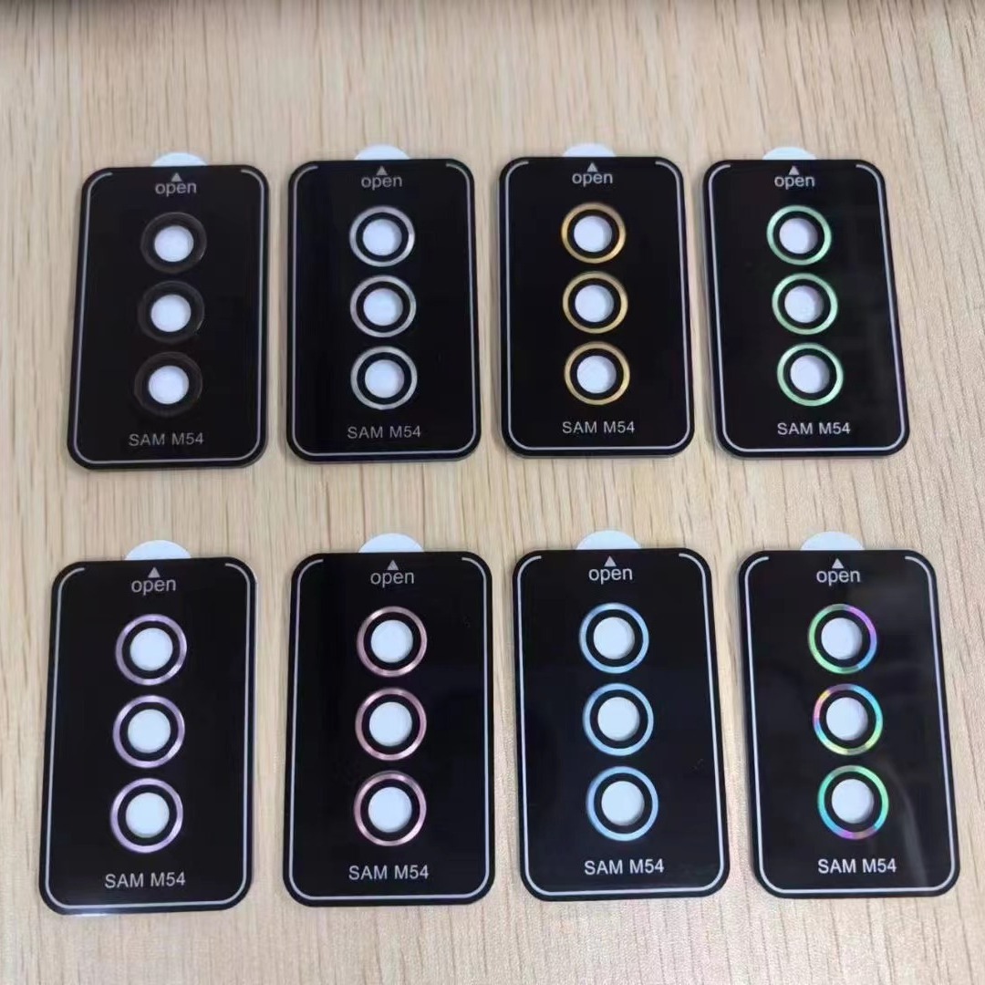 Aplicable a Samsung Galaxy M54 película de lente de teléfono celular cámara metal ojo de halcón con segundo adhesivo magia película protectora HD