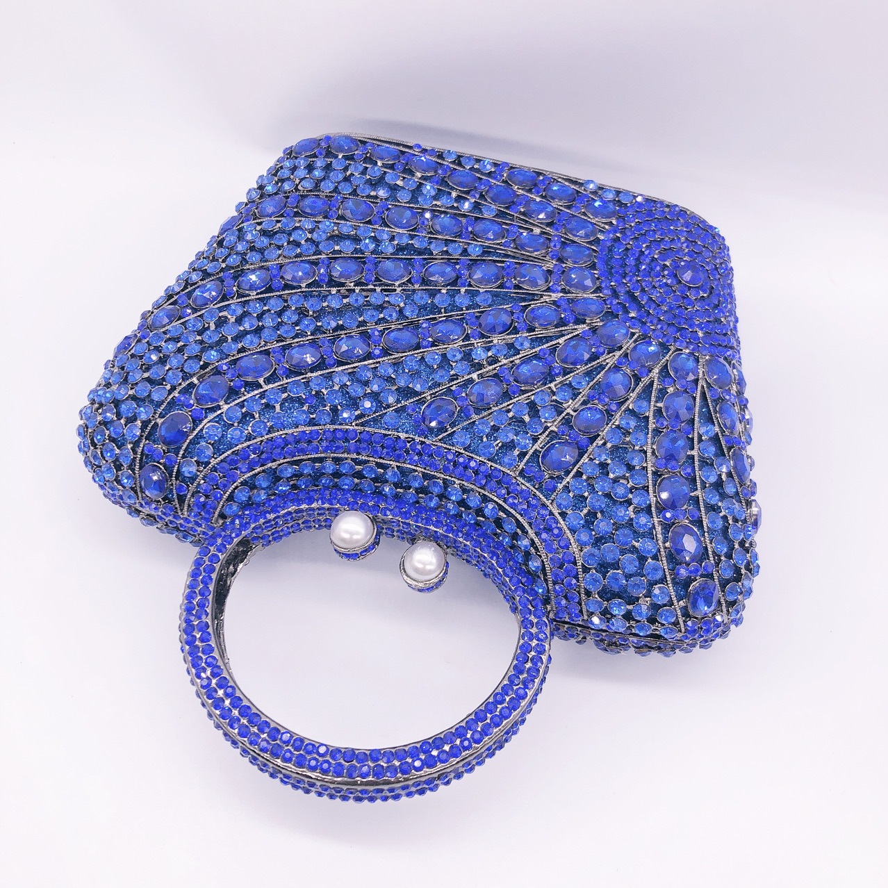 Túi clutch nữ đính đá dạ hội dáng đứng đeo chéo xách tay phong cách châu Âu — bạc, Bạc AB, màu vàng, Champagne màu chi tiết 12