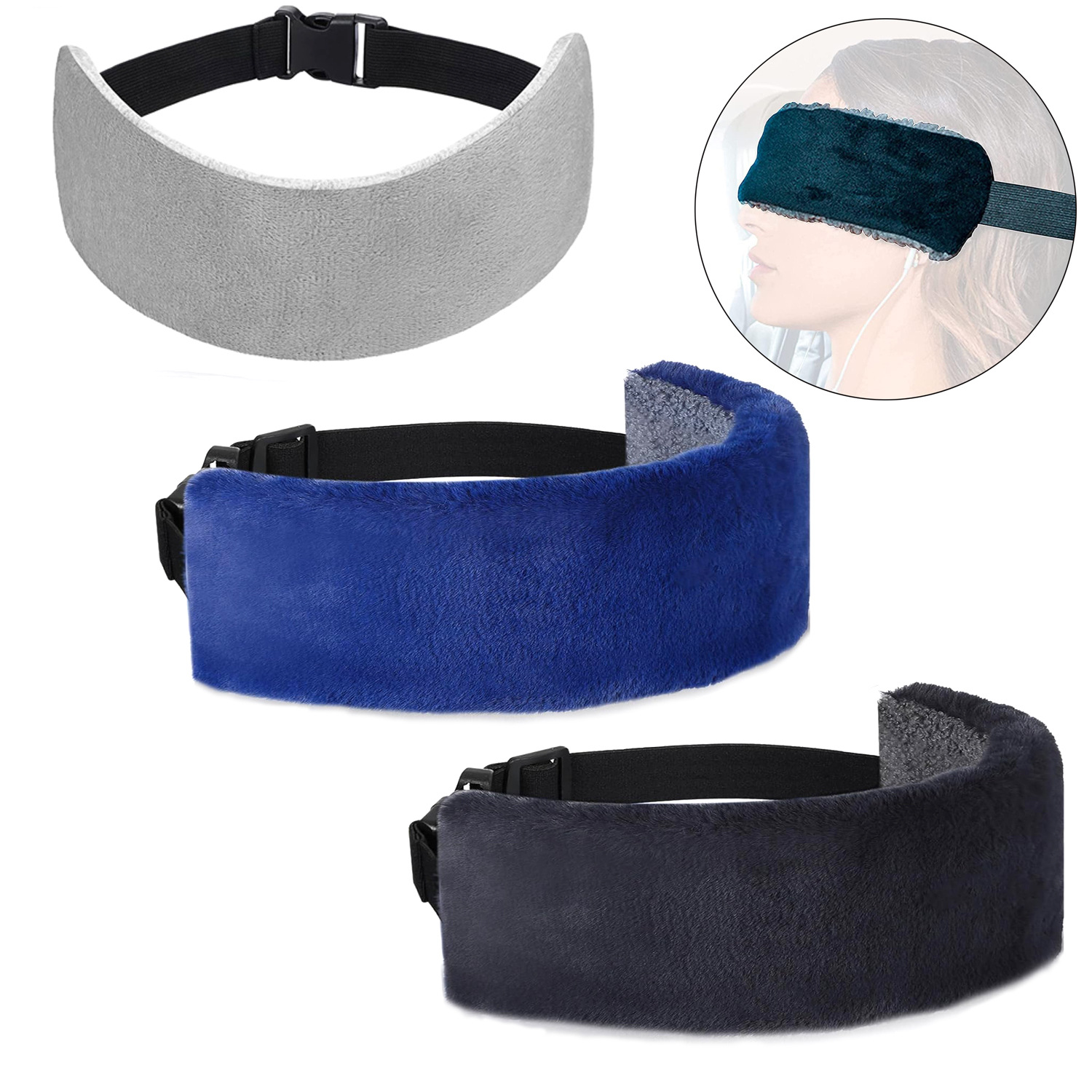 飞机睡觉头戴枕 小汽车火车座椅安全眼罩 睡觉头靠枕 旅行枕颈枕