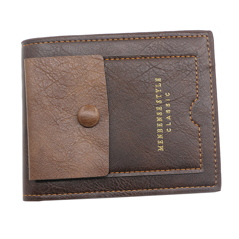 MenBense nuevos hombres de corto retro billetera de moda casual de gran capacidad Multi-tarjeta de Los Hombres de la cremallera de la cartera