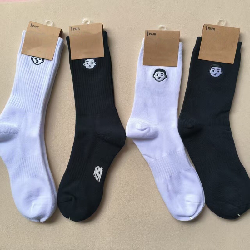 New Balance Joint/Nb Men's and Women's Spring & Fall Towel Bottom High-Top Villain Head Embroidered Sports Stockings