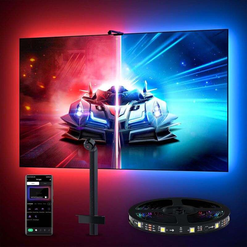 Tv Background with the Same Screen Light with Smart Bluetooth Phantom Rgb Display Tv Synchronization with Screen Atmosphere Music Light Bar