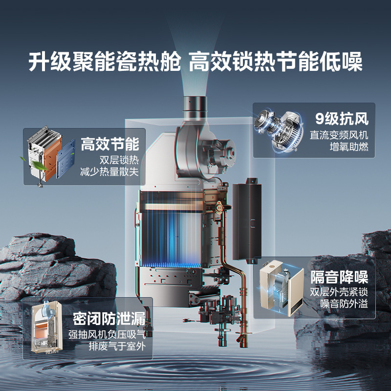 美的燃气热水器天然气液化煤气款家用二级13/16升恒温速热热水器|undefined