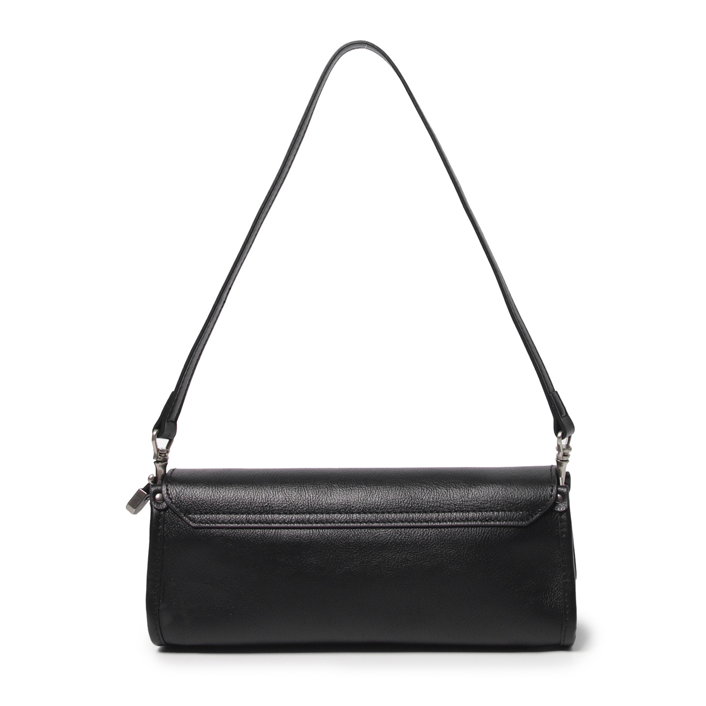 Retro Vegetable-Tanned Top Grain Cowhide Underarm Bag For Women, Simple Genuine Leather Baguette Handbag Shoulder Crossbody Small Square Bag - Thumbnail 3