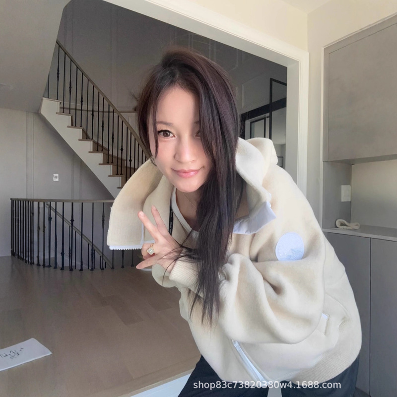 Big Goose Sweatshirt Chilliwack Series Ss25 White Label Wool Fleece Bomber Jacket 7102W1 Big Goose Sweatshirt Chilliwack Series Ss25 White Label Wool Fleece Bomber Jacket 7102W1