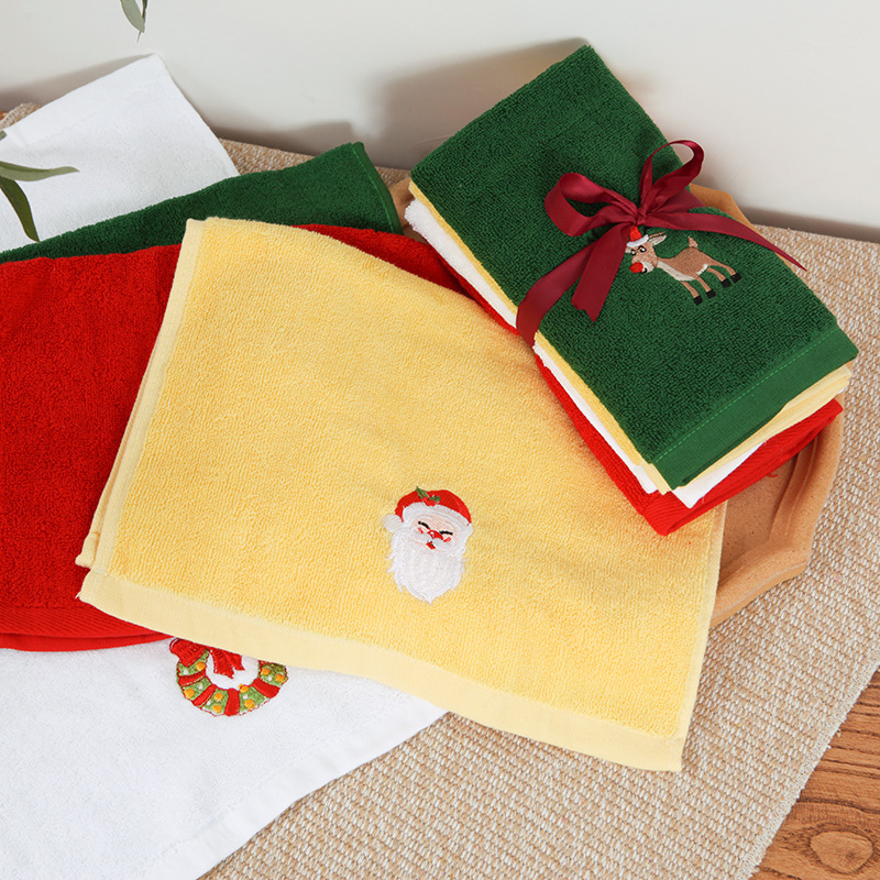 コットンクリスマスタオルギフトタオルサンタクロースクリエイティブギフトセット子供用洗面タオル共同購入|undefined