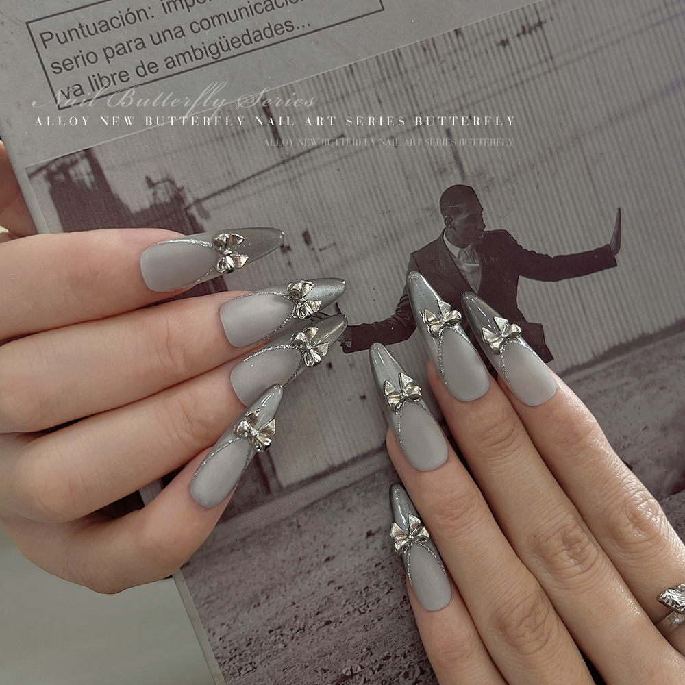 (Wholesale), metal retro nail decoration with bow, bow tie, internet celebrity, new collection 3