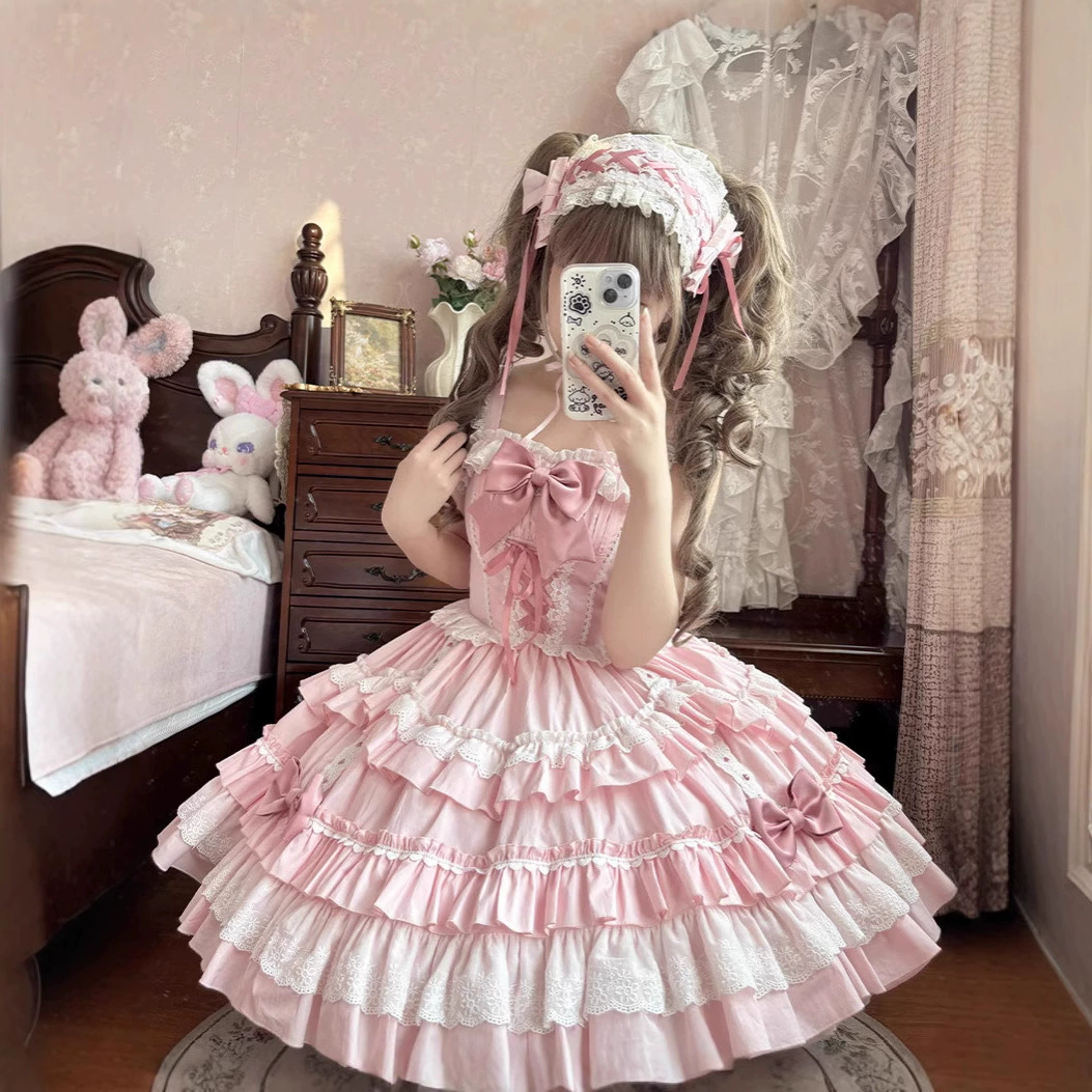 Платье Genuine mousse Lolita JSK, пастельные оборки, широкий выбор цветов, несколько размеров