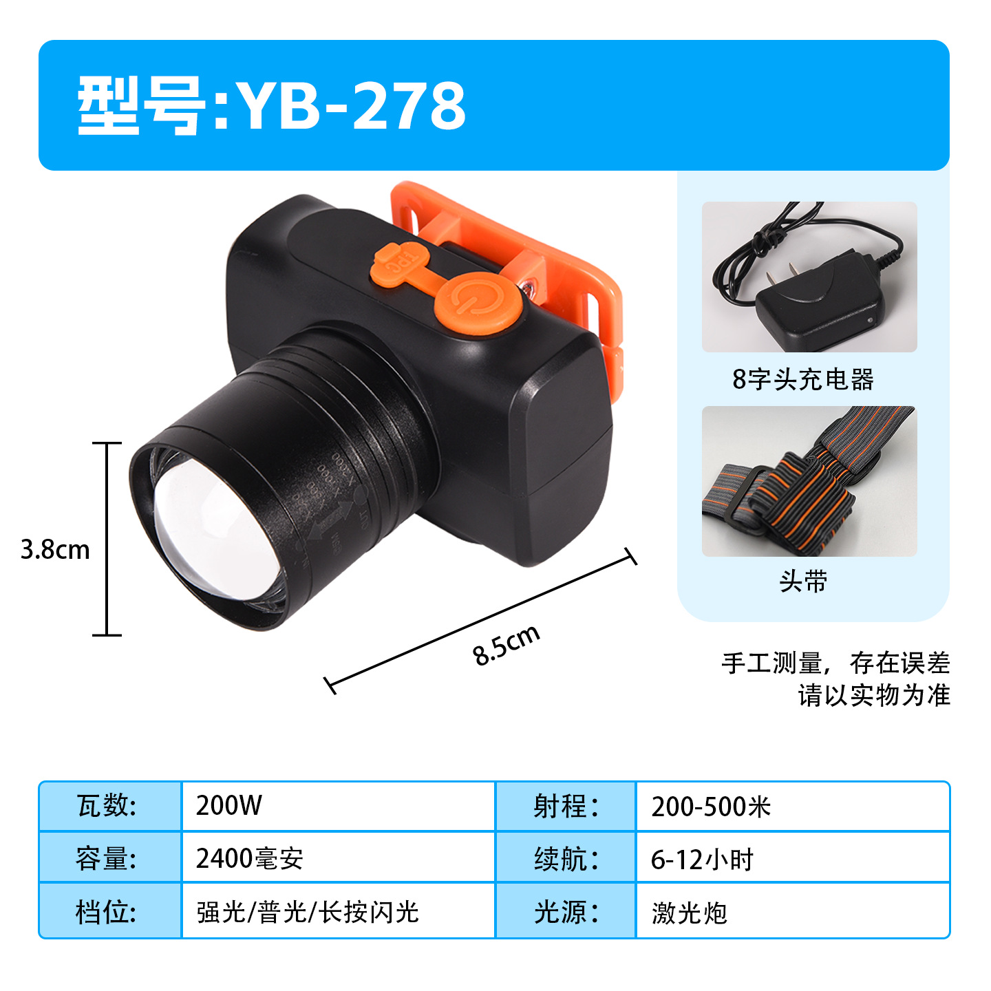Lámpara recargable, lámpara de mercado nocturno, lámpara de apagón doméstica al aire libre, larga duración, lámpara de emergencia