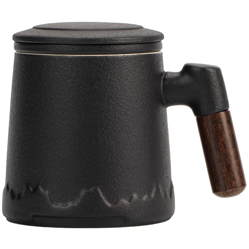 セラミックオフィスウォーターカップマグ茶水分離ティーカップ蓋付きフィルターウォーターカップギフトボックスギフトロゴカスタマイズ|undefined