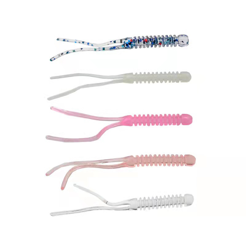 TPR Lures 55MM 12-piece Pack Wholesale Micro Lure Fish Sea Fishing Blackhead Soft Bait_voghion.com